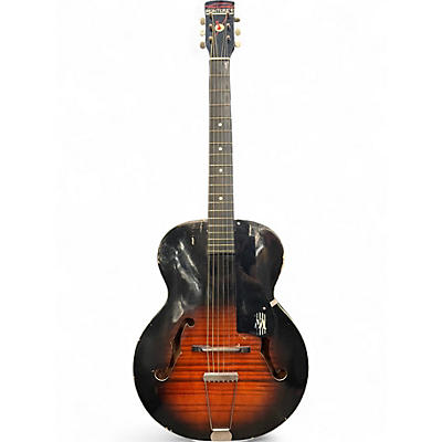 Vintage 1940s Harmony Monterey 2 Color Sunburst Acoustic Guitar
