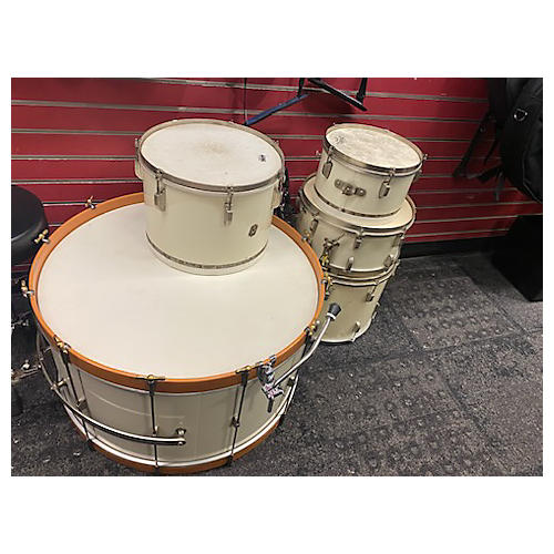 Leedy Vintage 1940s Leedy 5 piece Victor White Drum Kit White