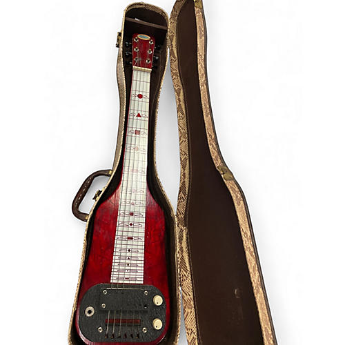 Vintage 1940s Oahu Publishing Co. Vintage Lapsteel Red Lap Steel Red