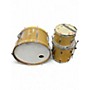 Vintage 1949 Ludwig 3 Piece 1949 DRUM KIT WHITE OVAL ELKHART BADGES GOLD SPARKLE Drum Kit GOLD SPARKLE
