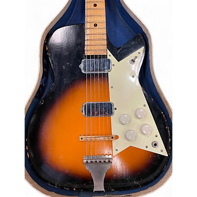Vintage 1950s Custom Kraft KAY SIZZLER 2 Color Sunburst Solid Body Electric Guitar