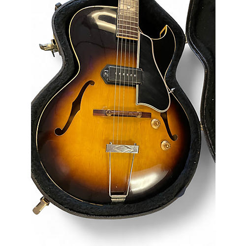 Vintage 1950s Gibson ES-225T Sunburst Hollow Body Electric Guitar Sunburst
