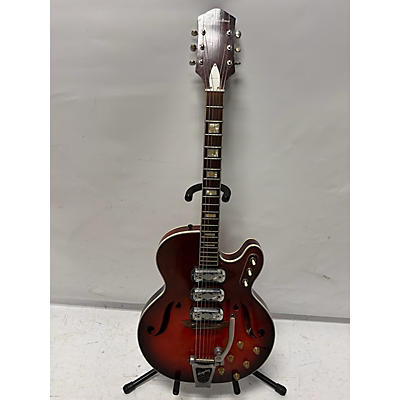 Harmony Vintage 1950s Harmony 1454 Red Hollow Body Electric Guitar