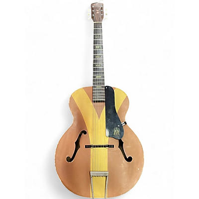 Vintage 1950s Harmony Monterey Brown Acoustic Guitar