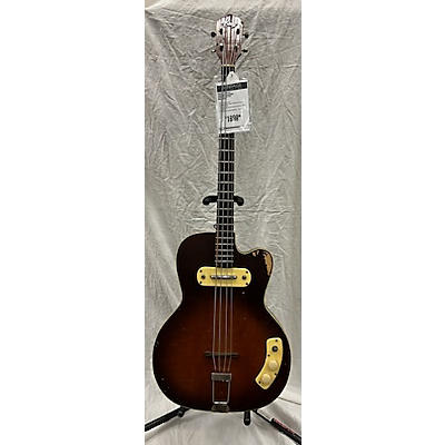 Kay Vintage 1950s Kay Thumper Hollowbody Sunburst Electric Bass Guitar