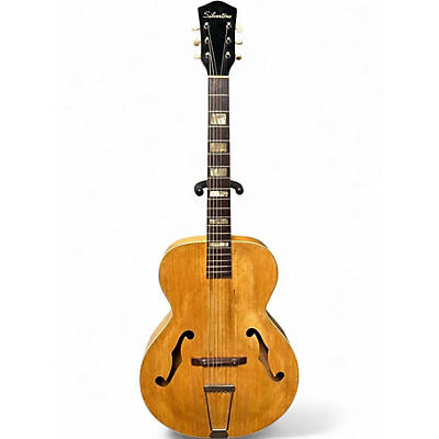 Vintage 1950s Silvertone Archtop Natural Acoustic Guitar