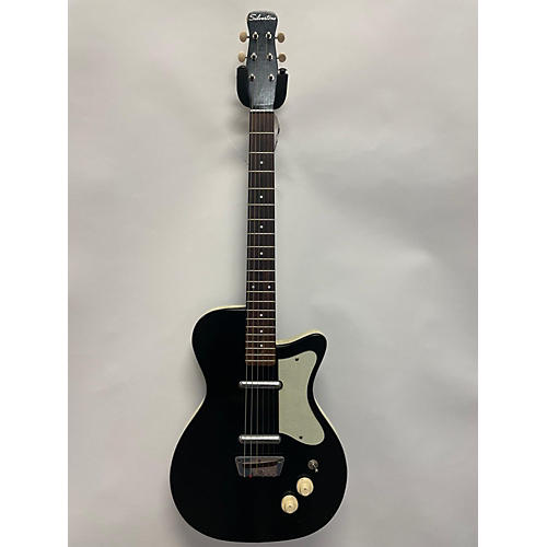 Silvertone Vintage 1950s Silvertone U-2 Black Solid Body Electric Guitar Black