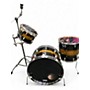 Vintage 1950s Slingerland 3 Piece 1950 Gene Krupa Kit 3pc Black and Gold Drum Kit Black and Gold
