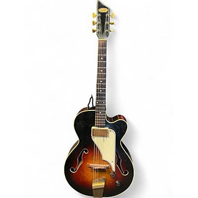 Vintage 1950s Supro Westwood Sunburst Hollow Body Electric Guitar