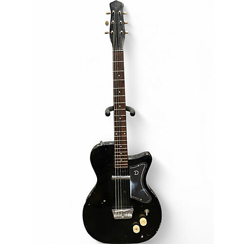 Vintage 1957 Danelectro U-1 Black Solid Body Electric Guitar Black