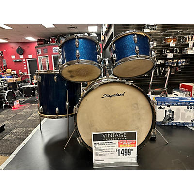 Slingerland Vintage 1958 Slingerland 4 piece Radio Blue Sparkle Drum Kit