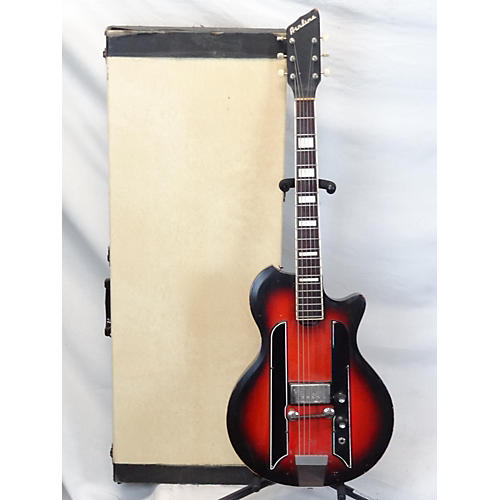 Airline Vintage 1960 Airline 7216 Town & Country 2 Tone Sunburst Solid Body Electric Guitar 2 Tone Sunburst