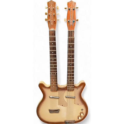 Vintage 1960 Danelectro 3923 Doubleneck Sunburst Solid Body Electric Guitar