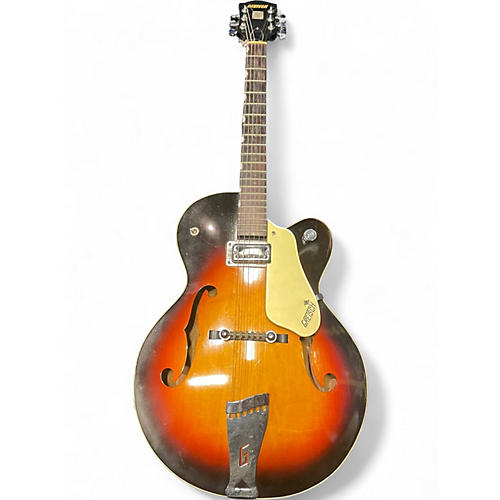 Vintage 1960 Gretsch Guitars 	 6124 Single Anniversary 2 Tone Sunburst Hollow Body Electric Guitar 2 Tone Sunburst