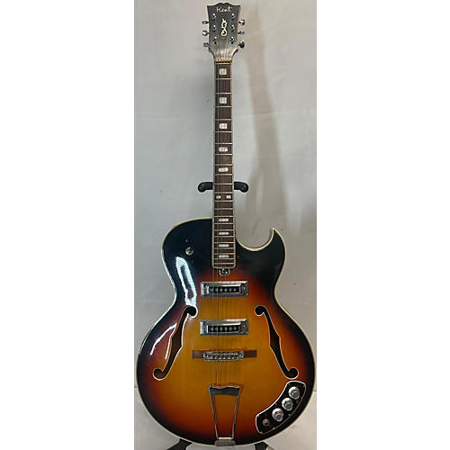 Kent Vintage 1960 Kent Hollowbody Eletric Sunburst Hollow Body Electric Guitar Sunburst