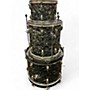 Vintage Ludwig Vintage 1960 Ludwig 3 Piece Downbeat Black Diamond Pear Drum Kit Black Diamond Pear