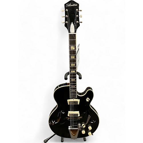 Silvertone Vintage 1960 Silvertone 1446 BLACK Hollow Body Electric Guitar BLACK