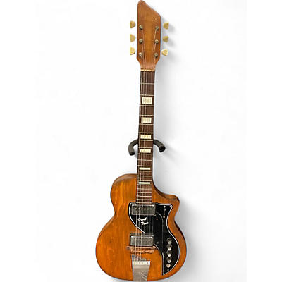 Vintage 1960 Supro Dual Tone Stripped Natural Solid Body Electric Guitar