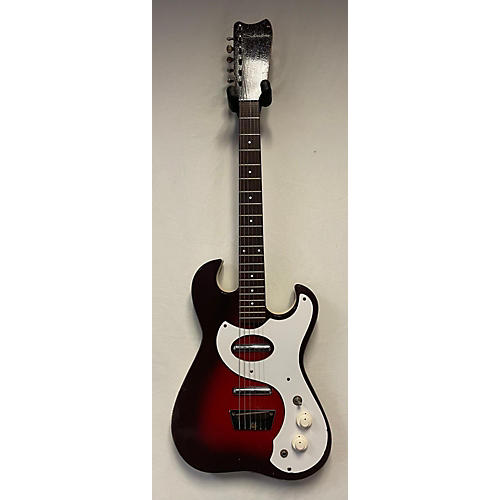 Silvertone Vintage 1960S Silvertone 1457 Red Solid Body Electric Guitar Red