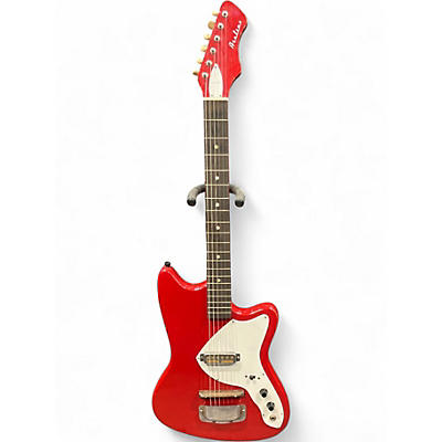 Vintage 1960s Airline BOBKAT RED Solid Body Electric Guitar