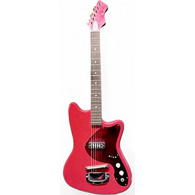 Vintage 1960s Airline Bobkat 7250 Red Solid Body Electric Guitar