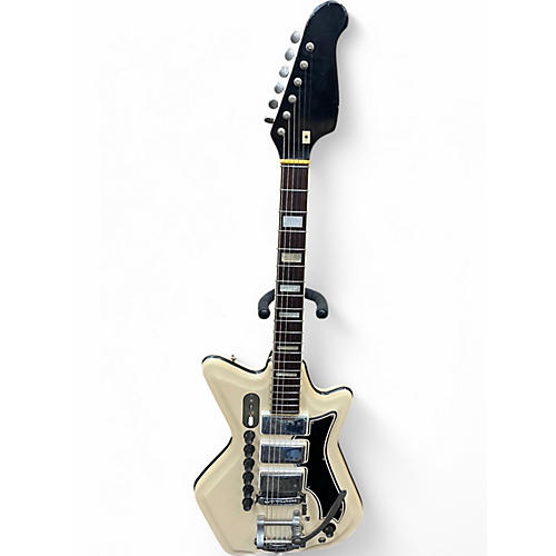 Vintage 1960s Airline Professional ResO-Glass 3P White Solid Body Electric Guitar White