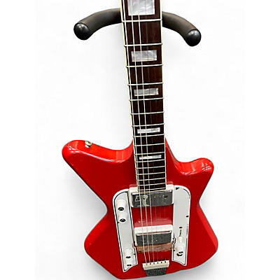 Vintage 1960s Airline jb hutto wood red Solid Body Electric Guitar