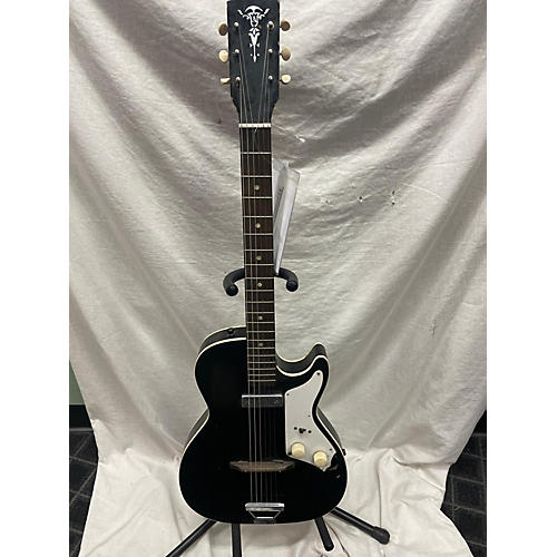 Alden Vintage 1960s Alden H45 Stratotone Black Solid Body Electric Guitar Black