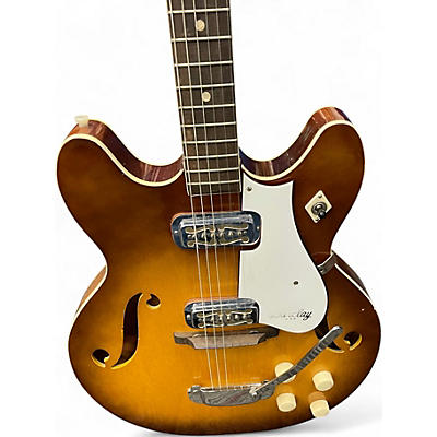 Vintage 1960s Barclay H74-3 Honey Burst Hollow Body Electric Guitar