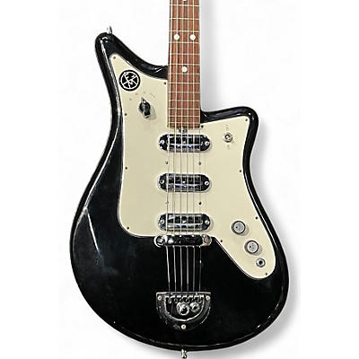 Vintage 1960s Bartolini FM Black Solid Body Electric Guitar