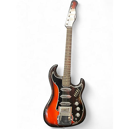 Vintage 1960s Burns Of London Jazz Split Sound sunburst Solid Body Electric Guitar sunburst