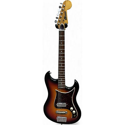 Vintage 1960s Conrad Bison Single Pickup 3 Color Sunburst Solid Body Electric Guitar