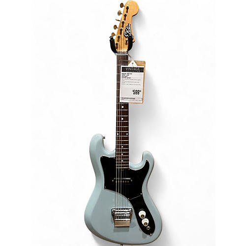 Vintage 1960s EKO COBRA-1 Blue Solid Body Electric Guitar Blue