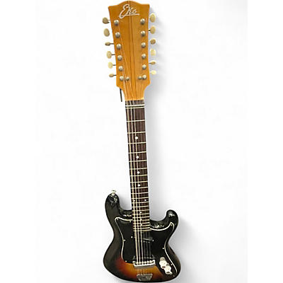Vintage 1960s EKO COBRA 12-STRING 2 Color Sunburst Solid Body Electric Guitar