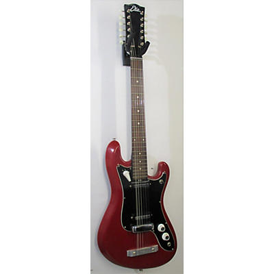 EKO Vintage 1960s EKO XII Electric Red Solid Body Electric Guitar