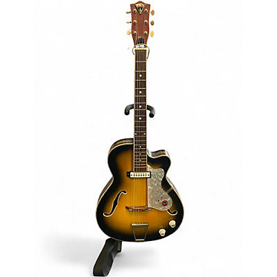 Vintage 1960s Eko 200 Sunburst Acoustic Electric Guitar