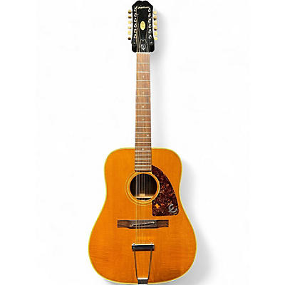 Vintage 1960s Epiphone Bard FT112 Vintage Natural 12 String Acoustic Guitar
