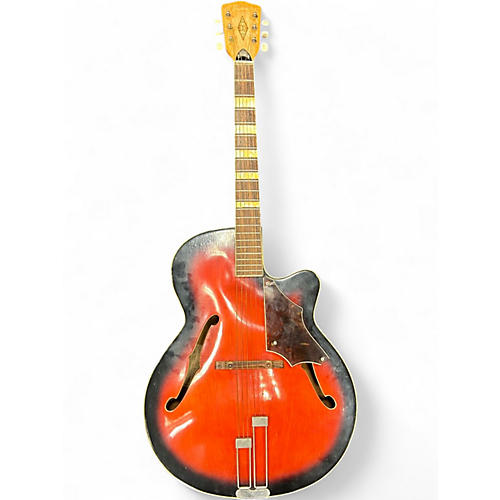 Vintage 1960s Framus 5/54 Archtop 2 Color Sunburst Acoustic Guitar 2 Color Sunburst