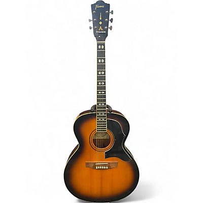 Vintage 1960s Framus 74K Brown Sunburst Acoustic Guitar