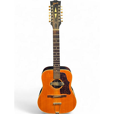 Vintage 1960s Gibson B45 Natural 12 String Acoustic Electric Guitar