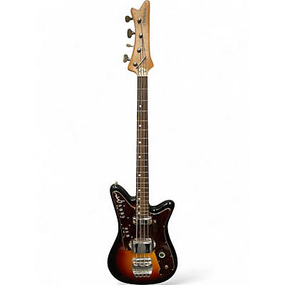 Vintage 1960s Goya Panther II 2 Color Sunburst Electric Bass Guitar