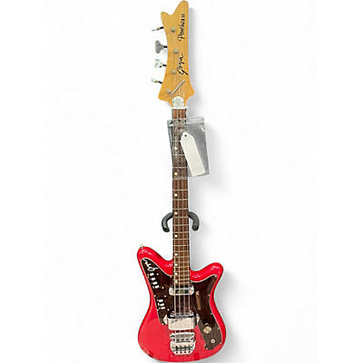 Vintage 1960s Goya Panther II Red Electric Bass Guitar
