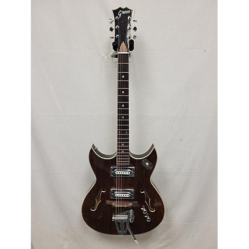 Greco Vintage 1960s Greco 921 Walnut Hollow Body Electric Guitar Walnut