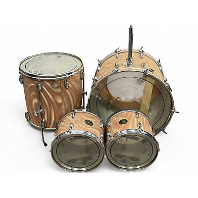 Vintage 1960s Gretsch Drums 4 Piece 4 PIECE KIT SSF SATIN SUNSET FLAME Drum Kit