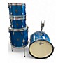 Vintage 1960s Gretsch Drums 4 Piece ROCK AND ROLL ROUND BADGE BLUE SPARKLE Drum Kit BLUE SPARKLE