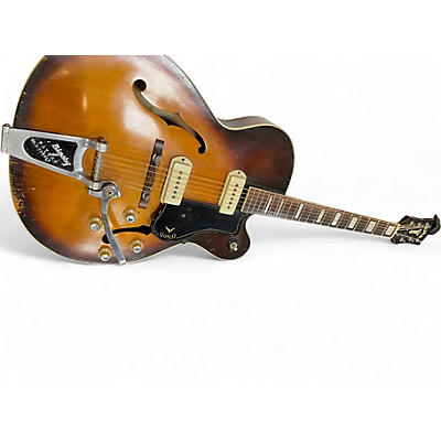 Vintage 1960s Guild x175 Sunburst Hollow Body Electric Guitar