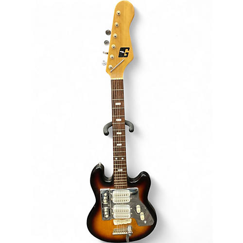 Vintage 1960s Guyatone LG-140T Tobacco Sunburst Solid Body Electric Guitar Tobacco Sunburst