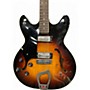 Vintage 1960s Hagstrom Viking 1 Sunburst  Hollow Body Electric Guitar Sunburst