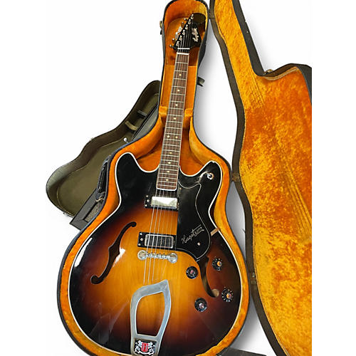 Vintage 1960s Hagstrom Viking sunburst Hollow Body Electric Guitar sunburst