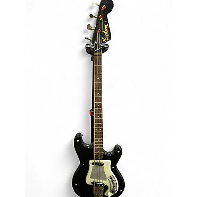 Vintage 1960s Hagstrom futurama h-1 Black and White Electric Bass Guitar